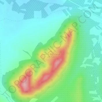 Sierra Bermeja topographic map, elevation, terrain