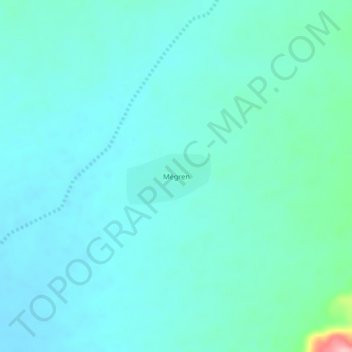 Mégren topographic map, elevation, terrain