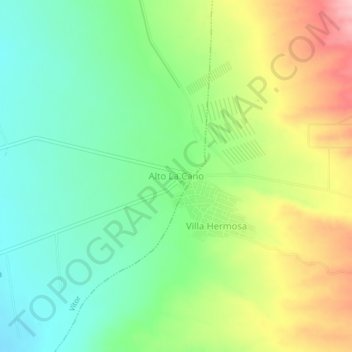 Alto La Cano topographic map, elevation, terrain