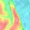 Monts de Caubert topographic map, elevation, terrain