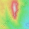 Long Scraggy Peak topographic map, elevation, terrain