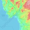 Halmstad topographic map, elevation, terrain