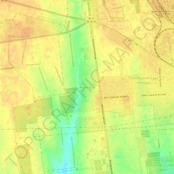 Avanhard topographic map, elevation, terrain