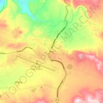 Quiha topographic map, elevation, terrain