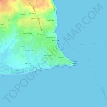 Kerolland topographic map, elevation, terrain