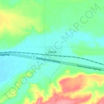 Irvine topographic map, elevation, terrain