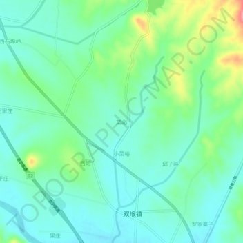 菜峪 topographic map, elevation, terrain