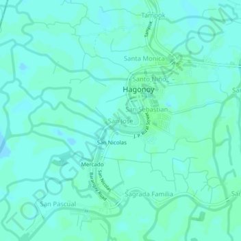 San Jose topographic map, elevation, terrain