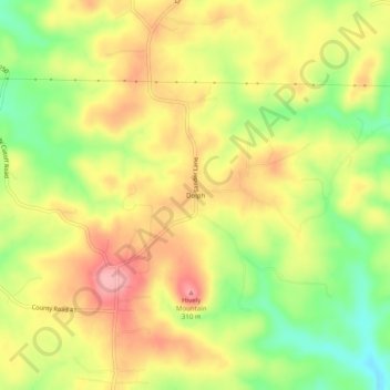 Dolph topographic map, elevation, terrain