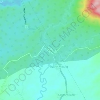 Sooc topographic map, elevation, terrain