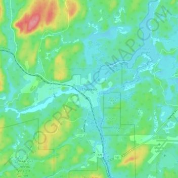 Chapleau topographic map, elevation, terrain