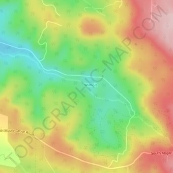 Wilhoit Springs County Park topographic map, elevation, terrain