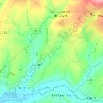 Les Planchettes topographic map, elevation, terrain
