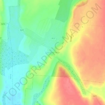 Costache Negri topographic map, elevation, terrain