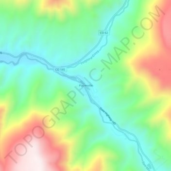 Placerville topographic map, elevation, terrain