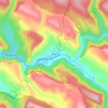 Torete topographic map, elevation, terrain