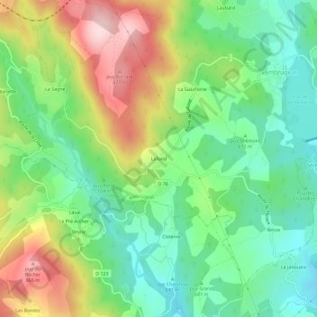 Lafond topographic map, elevation, terrain