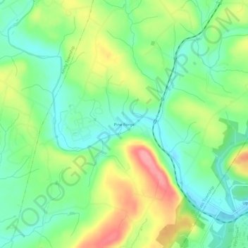 Pine Forge topographic map, elevation, terrain