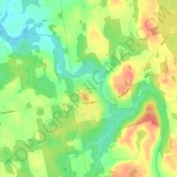 Priceville topographic map, elevation, terrain