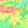 Three Cups Corner topographic map, elevation, terrain