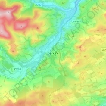 Selkirk topographic map, elevation, terrain