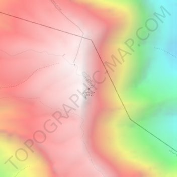 Jabal Shams topographic map, elevation, terrain