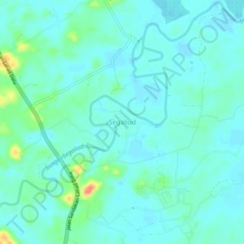 Segaliud topographic map, elevation, terrain