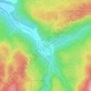 Glen Avon topographic map, elevation, terrain