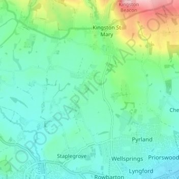 Dodhill topographic map, elevation, terrain