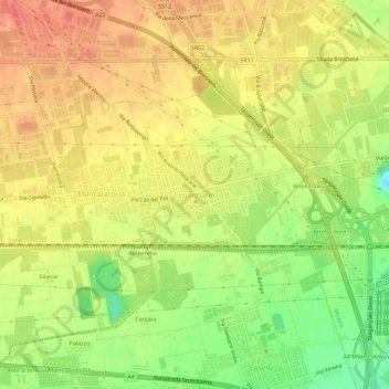 Lugagnano topographic map, elevation, terrain