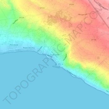 Torre Vado topographic map, elevation, terrain