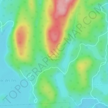 Montagne à Rodgers topographic map, elevation, terrain