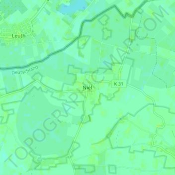 Niel topographic map, elevation, terrain