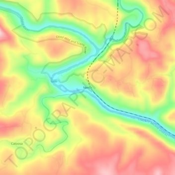 Nemo topographic map, elevation, terrain