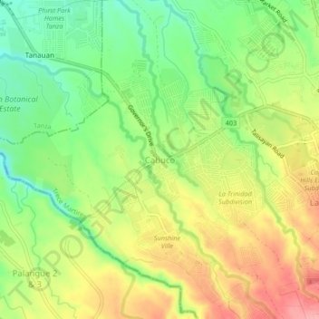 Cabuco topographic map, elevation, terrain