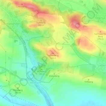 Espenberg topographic map, elevation, terrain