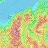 Kamiminotchi County topographic map, elevation, terrain