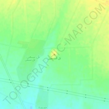 Tall as Sab`in topographic map, elevation, terrain