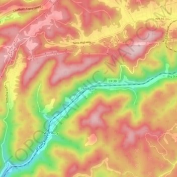 McAlpin topographic map, elevation, terrain