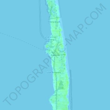 Rodanthe topographic map, elevation, terrain