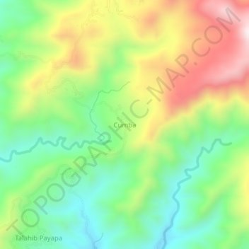 Cumba topographic map, elevation, terrain