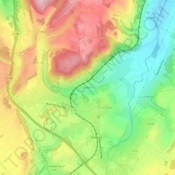 Le Barril topographic map, elevation, terrain