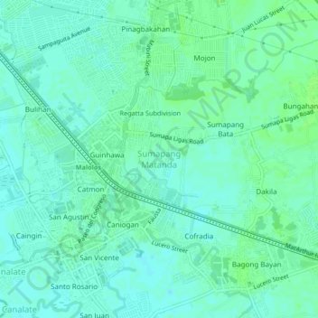 Sumapang Matanda topographic map, elevation, terrain