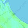 Woodgate Beach topographic map, elevation, terrain