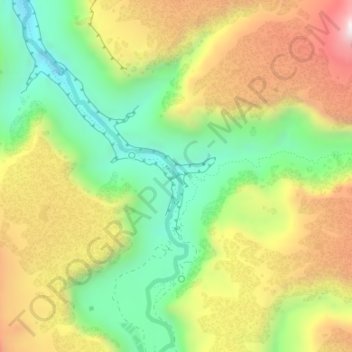 Havasu Falls topographic map, elevation, terrain