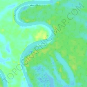 Paris topographic map, elevation, terrain