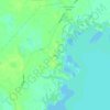 Cross topographic map, elevation, terrain