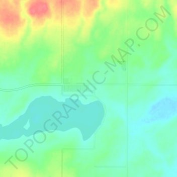 Schuler topographic map, elevation, terrain