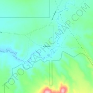 Cabezon topographic map, elevation, terrain