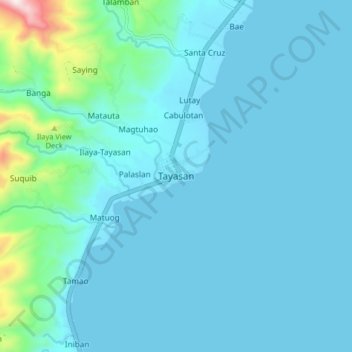 Tayasan topographic map, elevation, terrain